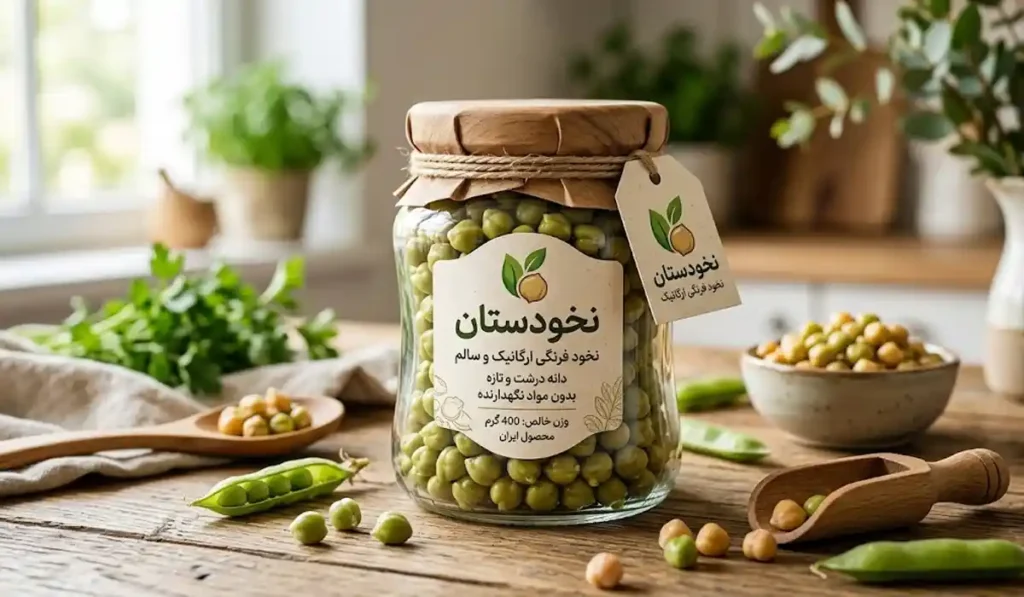بسته بندی خلاقانه نخود فرنگی