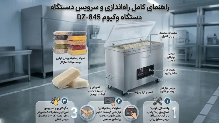 راهنمای کامل راه‌اندازی و سرویس دستگاه وکیوم DZ-845
